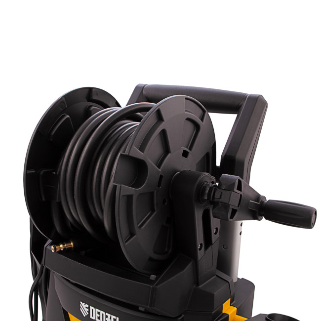 Моечная машина высокого давления R-210iD, 2600 Вт, 210 бар, 8.0 л/мин, асинхронный двигатель, барабан Denzel в Казани