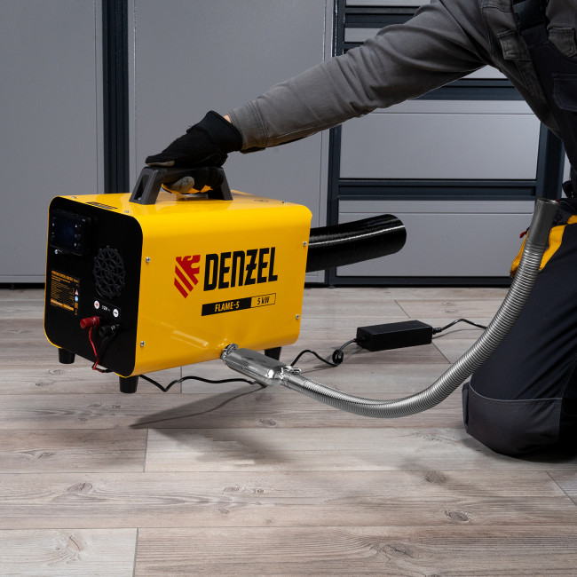 Дизельная тепловая портативная пушка  Flame-5, 5кВт, 300м3/ч, непр.наг., циф. терм. Denzel в Казани