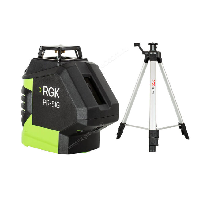 Комплект: лазерный уровень RGK PR-81G + штатив RGK LET-150 в Казани