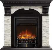 Каминокомплект Dublin - Венге / Сланец белый с очагом Fobos FX M Black RC