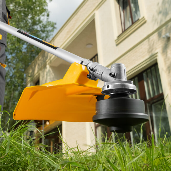 Триммер электрический TE-1200, 1200 Вт, 380 мм, катушка + диск, разборная штанга Denzel в Казани Триммер электрический TE-1200, 1200 Вт, 380 мм, катушка + диск, разборная штанга Denzel в Казани