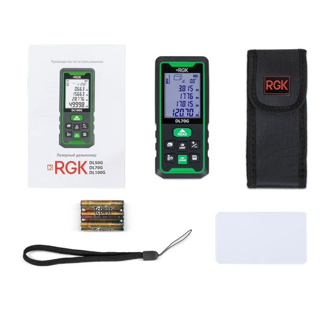 Лазерный дальномер RGK DL70G - зеленый луч в Казани