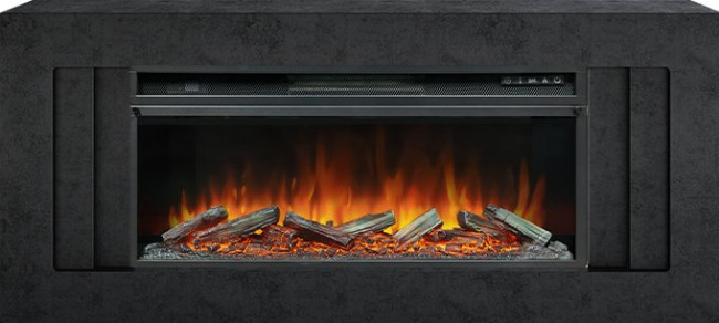 Каминокомплект Line 42 Dark Grey - Темный серый с очагом Vision 42 LOG LED в Казани