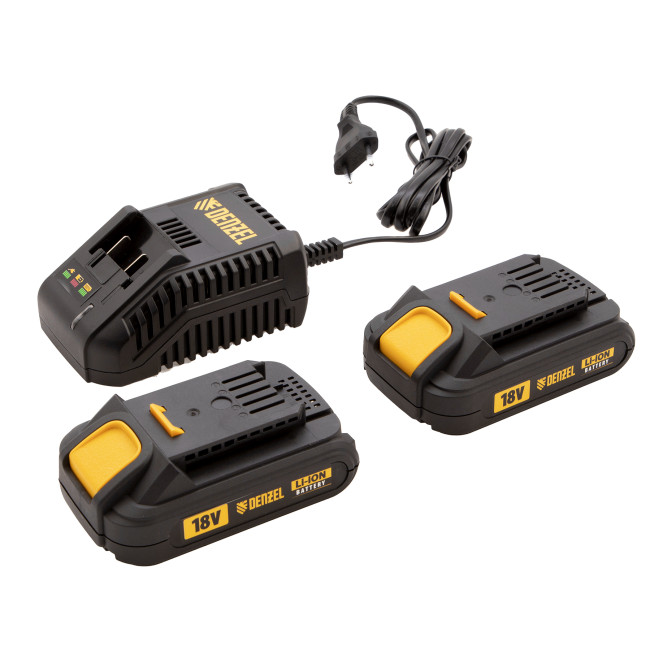 Дрель-шуруповерт аккумуляторная CDL-IB-18-02, Li-Ion, 18 В, 2 акк. Denzel в Казани