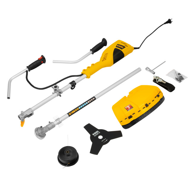 Триммер электрический TE-1400, 1400 Вт, 420 мм, катушка + диск, разборная штанга Denzel в Казани