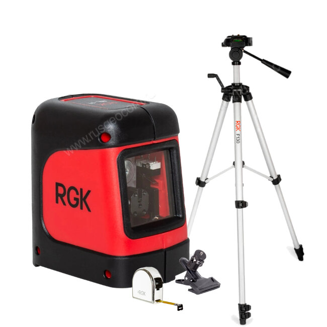 Комплект: лазерный уровень RGK ML-11 + штатив RGK F130 рулетка RGK RM3 в Казани