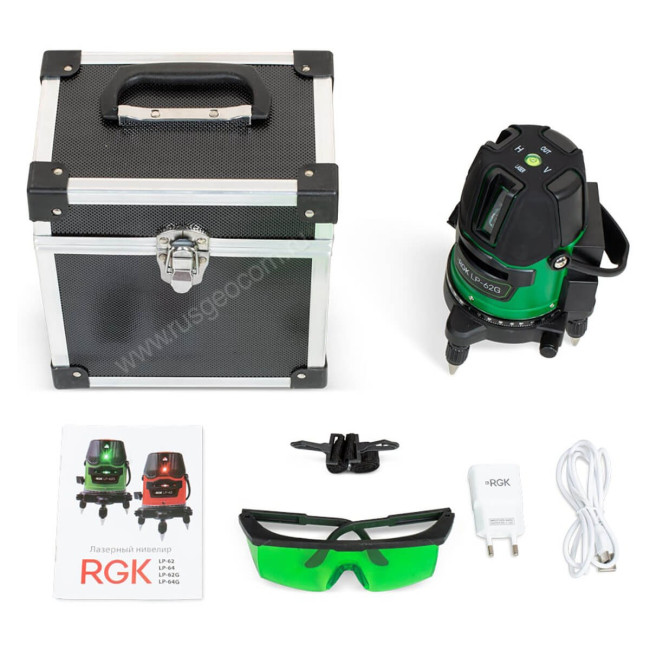 Лазерный уровень RGK LP-62G с калибровкой в Казани