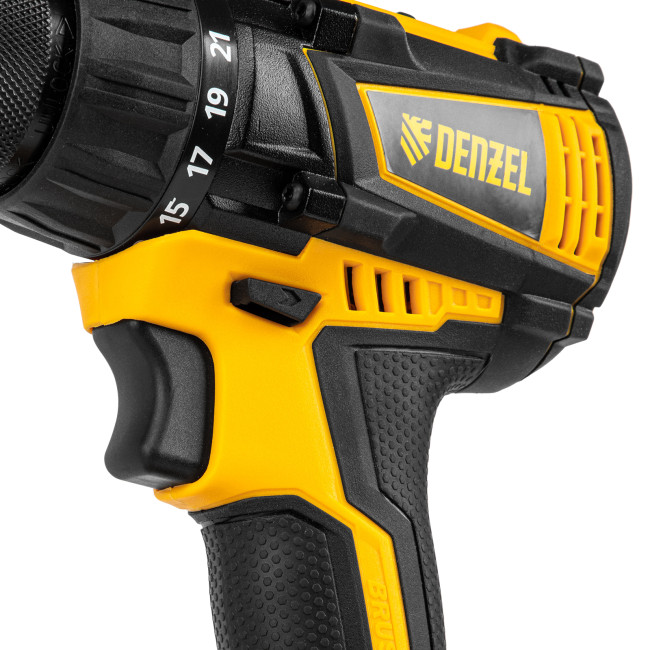 Дрель-шуруповерт аккумуляторная, бесщет. BLDL-IB-18-02, Li-Ion, 18 В, 2 акк. Denzel в Казани