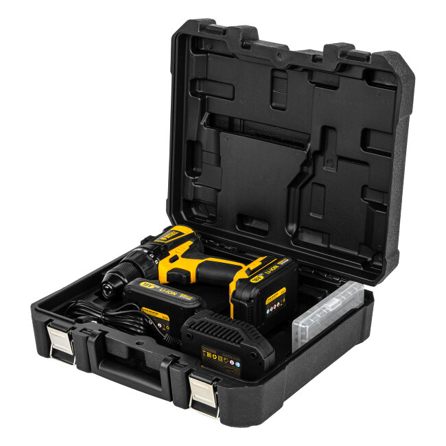 Дрель-шуруповерт аккумуляторная, бесщет. BLDL-IB-18-02, Li-Ion, 18 В, 2 акк. Denzel в Казани