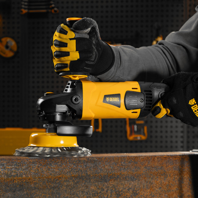 Машина шлифовальная угловая AG150-1500, 1500 Вт, 150 мм, 8500 об/мин Denzel в Казани