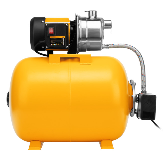 Насосная станция PSL1100X, 1100 Вт, 3600 л/ч, ресивер 50 л, подъем 45 м, нержавейка Denzel в Казани