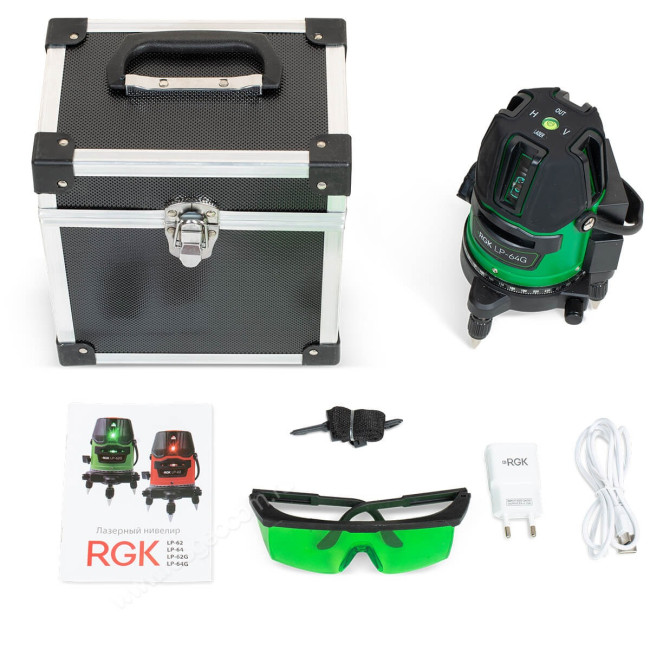 Лазерный уровень RGK LP-64G с калибровкой в Казани