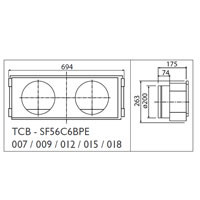 Toshiba Фланец воздушный стандартный (TCB-SF56C6BPE) в Казани