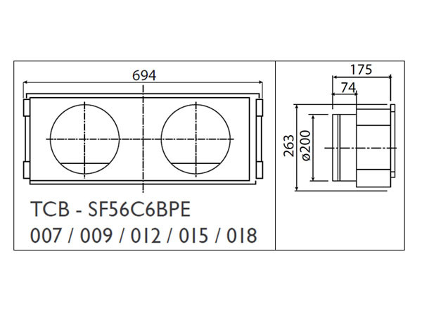Toshiba Фланец воздушный стандартный (TCB-SF56C6BPE) в Казани