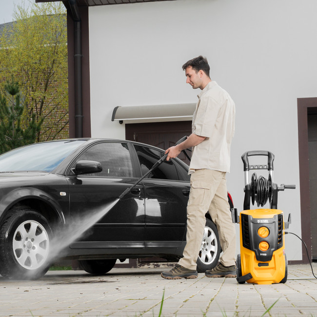 Моечная машина высокого давления R-180D, 2200 Вт, 180 бар, 380 л/ч, с барабаном Denzel в Казани