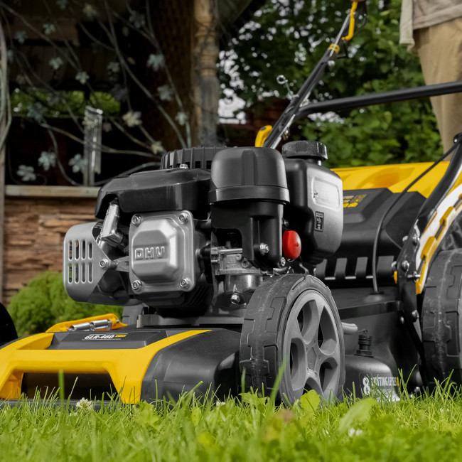 Газонокосилка бензиновая GLR-460SP-ZS, 149 см3, ширина 46 см, привод, травосборник 65 л Denzel в Казани