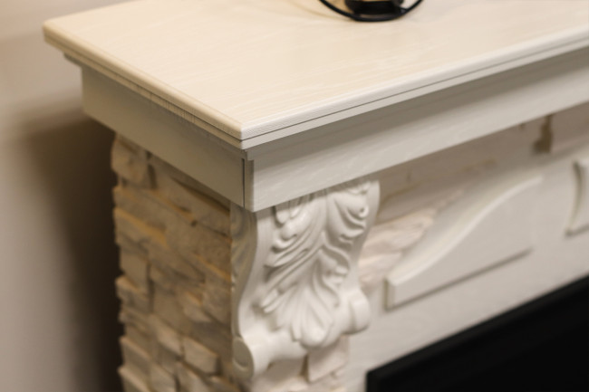 Каминокомплект Dublin - Венге / Сланец белый с очагом Majestic FX M Black RC в Казани