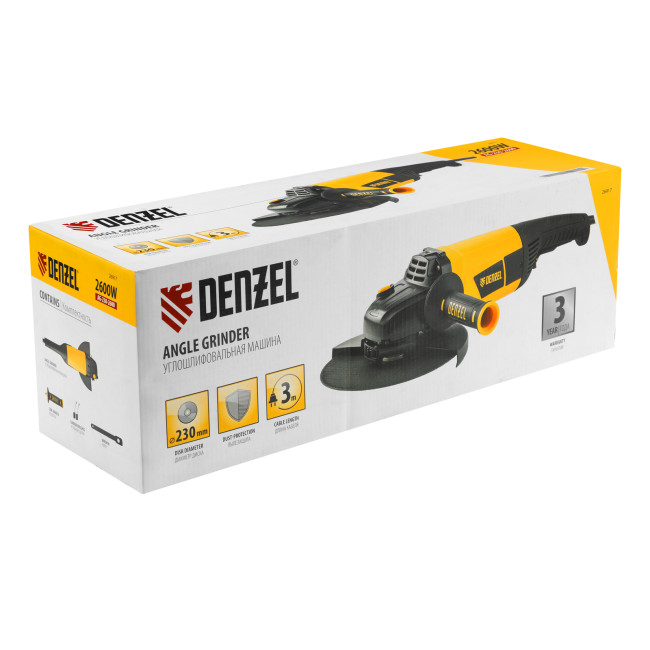 Машина шлифовальная угловая AG230-2600, 2600 Вт, 230 мм, 6000 об/мин Denzel в Казани Машина шлифовальная угловая AG230-2600, 2600 Вт, 230 мм, 6000 об/мин Denzel в Казани