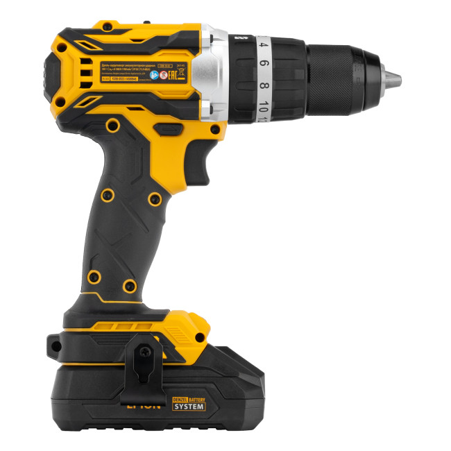 Дрель-шуруповерт аккумуляторная ударная бесщет CIDB-18-02, Li-Ion, 18 В Denzel в Казани Дрель-шуруповерт аккумуляторная ударная бесщет CIDB-18-02, Li-Ion, 18 В Denzel в Казани