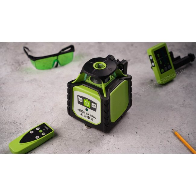 Ротационный нивелир RGK SP-100G с калибровкой в Казани