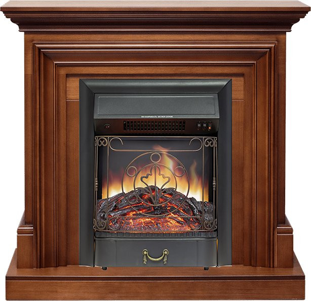 Каминокомплект Bradford - Орех с очагом Majestic FX Black в Казани