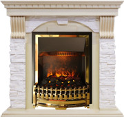 Каминокомплект Dublin - Слоновая кость с патиной / Сланец крем с очагом Atherton Каминокомплект Dublin - Слоновая кость с патиной / Сланец крем с очагом Atherton