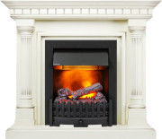 Каминокомплект Dallas - Слоновая кость с патиной с очагом Danville Black FB2