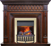 Каминокомплект Alexandria - Махагон коричневый антик с очагом Danville Brass FB2