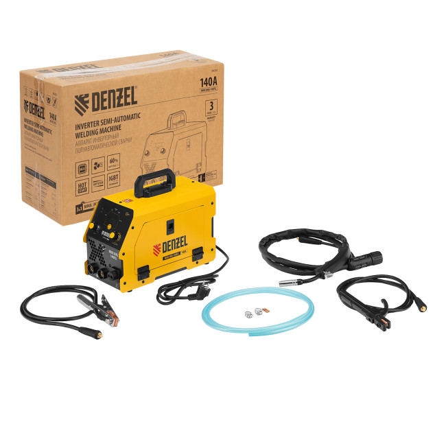 Аппарат инвертор. полуавтомат. сварки Mini MIG-140FG, 140 А, ПВ 60% Denzel в Казани