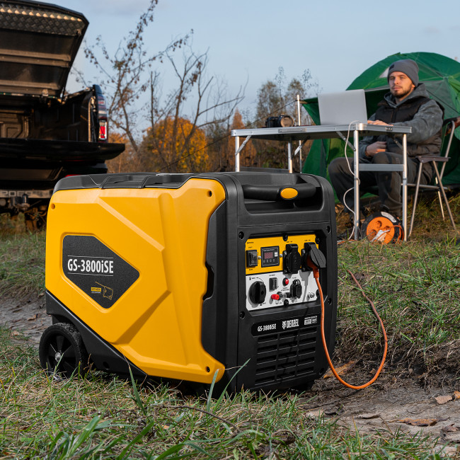 Генератор инверторный GS-3800iSE, 3,8 кВт, 230 В, закрытый корпус,электростартер Denzel в Казани Генератор инверторный GS-3800iSE, 3,8 кВт, 230 В, закрытый корпус,электростартер Denzel в Казани