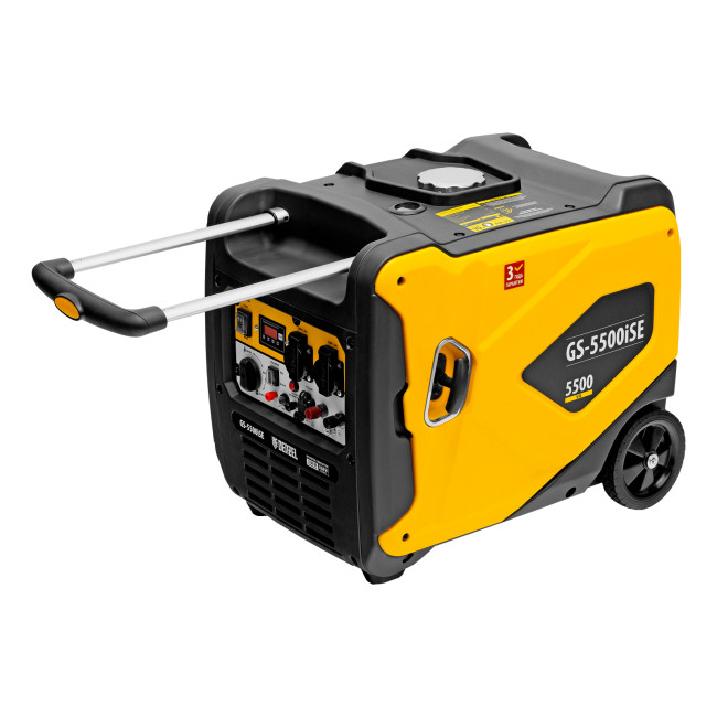 Генератор инверторный GS-5500iSE, 5,5 кВт, 230 В, закрытый корпус,электростартер Denzel в Казани Генератор инверторный GS-5500iSE, 5,5 кВт, 230 В, закрытый корпус,электростартер Denzel в Казани
