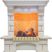 Каминокомплект Pierre Luxe - Слоновая кость / Шампань (Высота 975мм) с очагом Cassette 400 NH Каминокомплект Pierre Luxe - Слоновая кость / Шампань (Высота 975мм) с очагом Cassette 400 NH