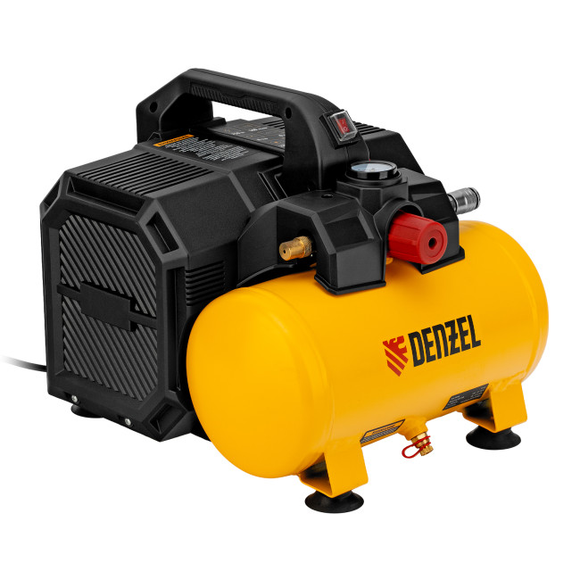 Компрессор DLS750/6 безмасляный малошумный 750 Вт, 140 л/мин,ресивер 6 л Denzel в Казани Компрессор DLS750/6 безмасляный малошумный 750 Вт, 140 л/мин,ресивер 6 л Denzel в Казани