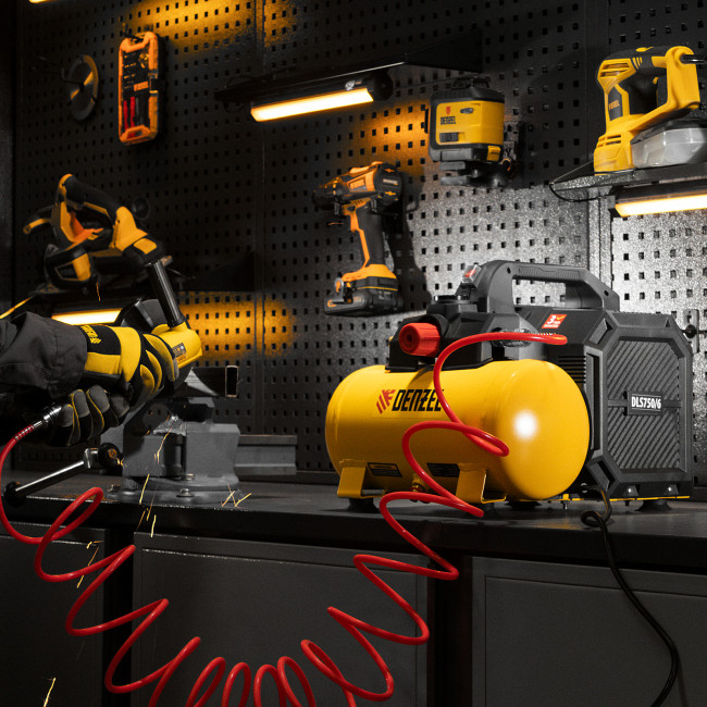 Компрессор DLS750/6 безмасляный малошумный 750 Вт, 140 л/мин,ресивер 6 л Denzel в Казани Компрессор DLS750/6 безмасляный малошумный 750 Вт, 140 л/мин,ресивер 6 л Denzel в Казани