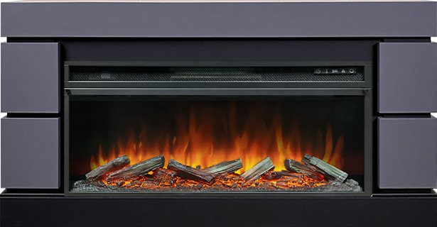 Каминокомплект Modern 42 SFT (Разборный) - Серый графит с очагом Vision 42 LOG LED в Казани