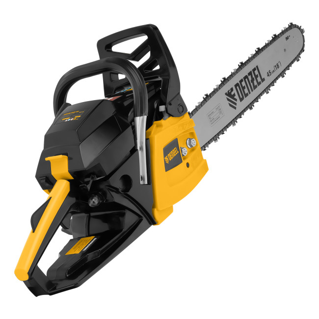 Пила цепная бензиновая DGS-5218, шина 45 см, 52 см3, 3.5 л.с, шаг 0.325, паз 1.5 мм, 72 звена Denzel в Казани