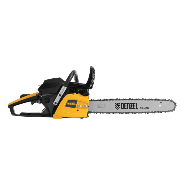 Пила цепная бензиновая DGS-5218, шина 45 см, 52 см3, 3.5 л.с, шаг 0.325, паз 1.5 мм, 72 звена Denzel в Казани