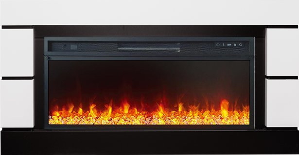 Каминокомплект Modern 42 CRM (Разборный) - Белый с черным с очагом Vision 42 LED в Казани