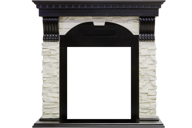 Каминокомплект Dublin - Венге / Сланец белый с очагом Chesford в Казани